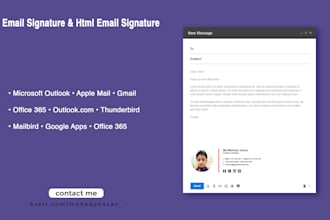 design an elevated email signature or HTML email signature