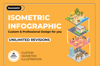 3d or isometric infographic illustration design