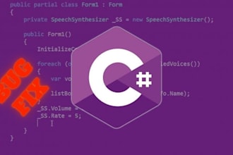 fix bug of your c sharp, asp net code or application