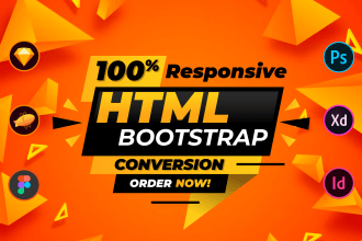 convert figma to html xd to html psd to html responsive bootstrap tailwind css