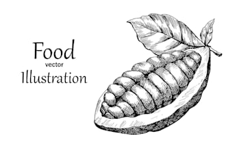 draw food,vegetables and fruits vector illustration