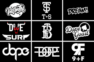 make modern urban streetwear fashion or clothing brand logo