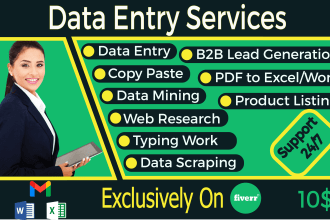 do excel data entry job,restaurant menu data entry,copy paste,web research