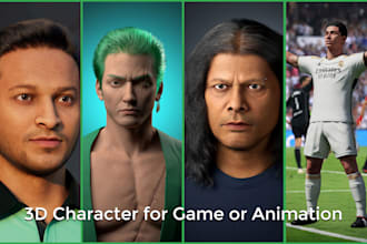 model 3d characters for game and animation