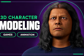 model 3d characters for game and animation
