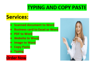 do fast excel, word data entry,and data scraping job