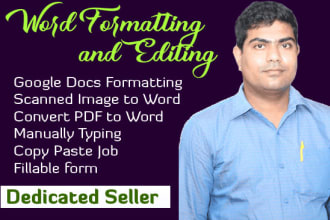 do word formatting, PDF to word, word to pdf, fillable form and typing
