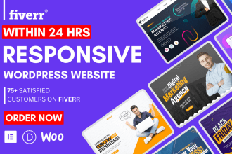 design responsive wordpress website and wordpress website design