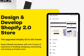 design shopify store from figma, PSD  or custom design