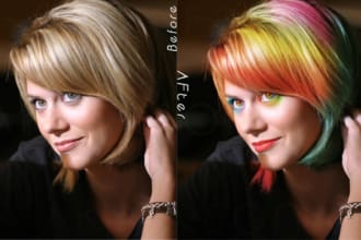 add rainbow cool effect to your  logo or photo on photoshop