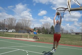 dunk a basketball and say your message