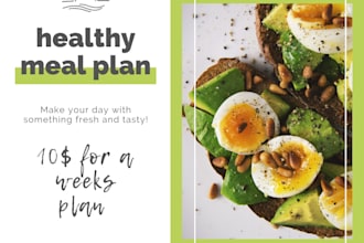 be your nutritionist for weight loss diet and meal plans