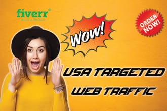 drive USA targeted traffic,real organic web visitors