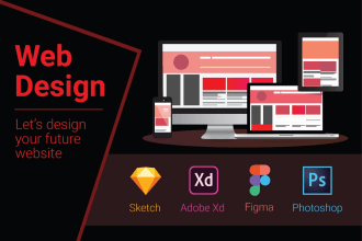 design websites, banners, sliders, cover images, psd figma adobe xd