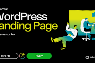 design develop or create wordpress landing page and website by elementor pro