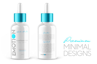 design minimal and clean label, box packaging