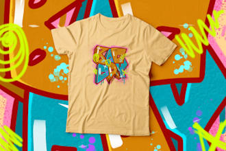 design a slogan text or logo in graffiti style