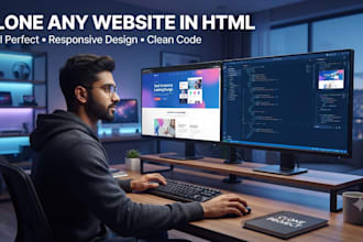 clone copy or duplicate any website in HTML
