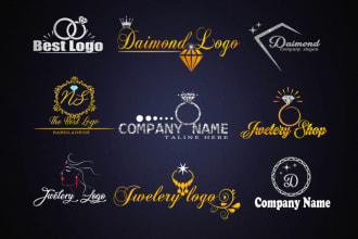 do jewelry ,diamond, luxury and glitter logo for you