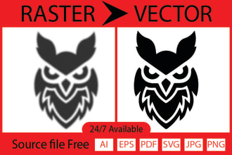 do vector trace, convert hand drawing, recreate logo and image to vector