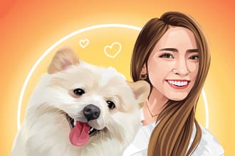 create your picture into vector portrait illustration