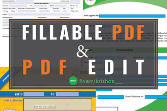 design fillable PDF form or certificate design