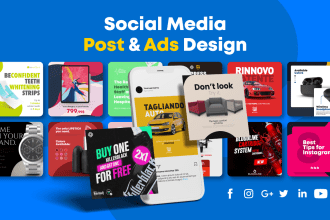 design professional social media post and ads