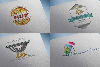 do attrective food,bar,cafe,chef,coffee shop and restaurant logo