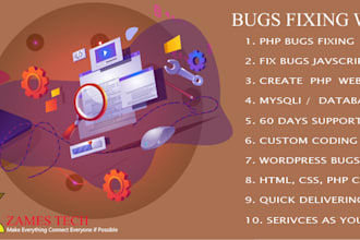 fix bugs wordpress websites,  PHP javascript HTML CSS