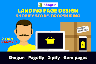 built shopify website by shogun, pagefly, gempages builder