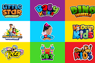 design kids logo for your youtube channel, toy store, daycare, or baby shop