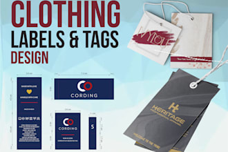 design printable clothing tags, hang tags, neck labels and clothing label