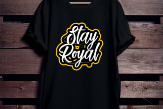 design a modern and clean typography t shirt