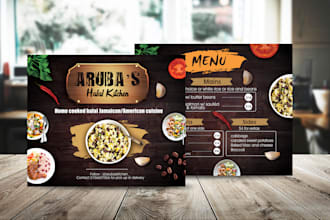 design restaurant menu, food menu and digital menu board