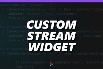 code custom stream widgets