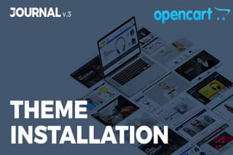 install or customize opencart theme opencart journal 3 theme