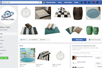 create professional facebook page and set up shop