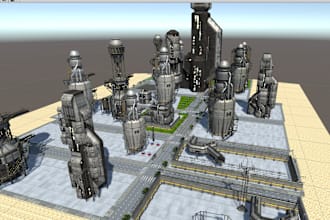 3d game level optmize lowpoly terrains or maps for unity