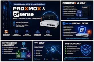 install, configure and troubleshoot pfsense and proxmox