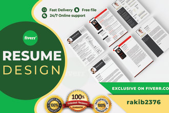 design professional resume and cover letter or cv making