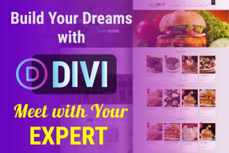 design wordpress website with divi theme or divi builder