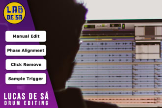 manually edit and time align your drum recording to the grid