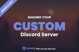 create discord server under 1 day for you