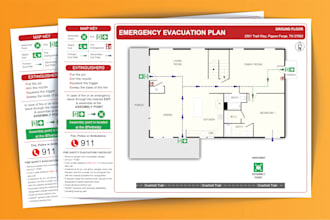 design a fire emergency evacuation plan for your building