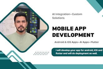 be your app developer for android, IOS and flutter app
