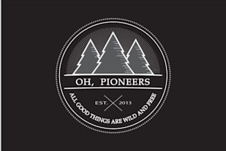 create retro vintage, badge logo design