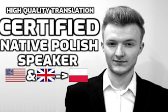 natively translate english to polish translation