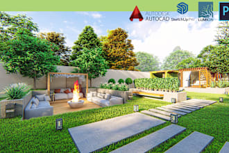 design front and backyard landscape,garden,pool,deck,patio