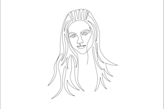 draw line art illustration