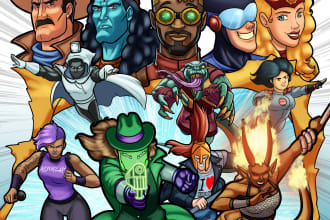 draw a custom cover art for your comic, book or podcast